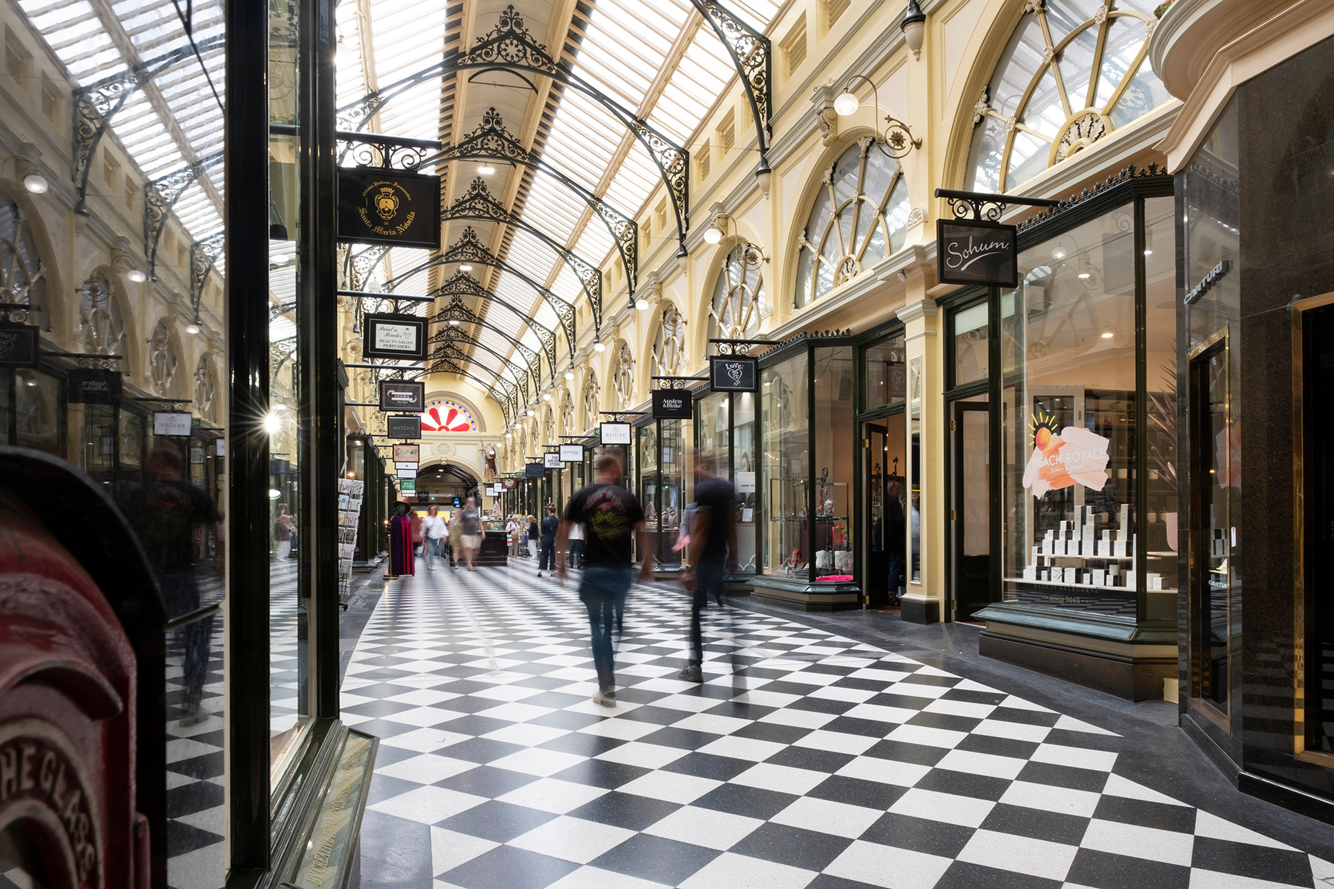 Inside a Shopping centre